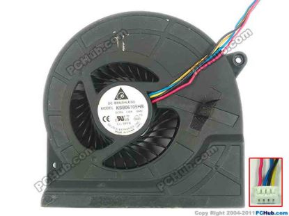 114830 Delta Electronics KSB06105HB Cooling Fan  BA82, 5V 0.4A, Bare fan Delta Electronics KSB06105HB Cooling Fan