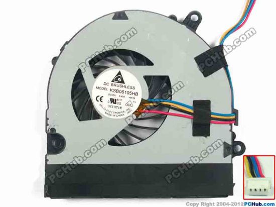 114838 Delta Electronics KSB06105HB Cooling Fan  AK78, 5V 0.4A, Bare fan Delta Electronics KSB06105HB Cooling Fan  