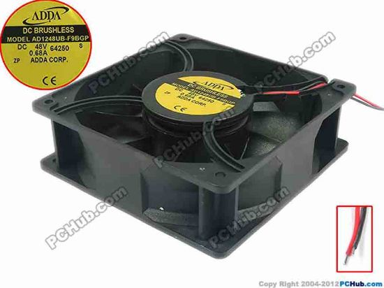 116420 ADDA AD1248UB-F9BGP Server - Square Fan S, sq120x120x38, 2-wire, 48V 0.68A ADDA AD1248UB-F9BGP Server - Square Fan 