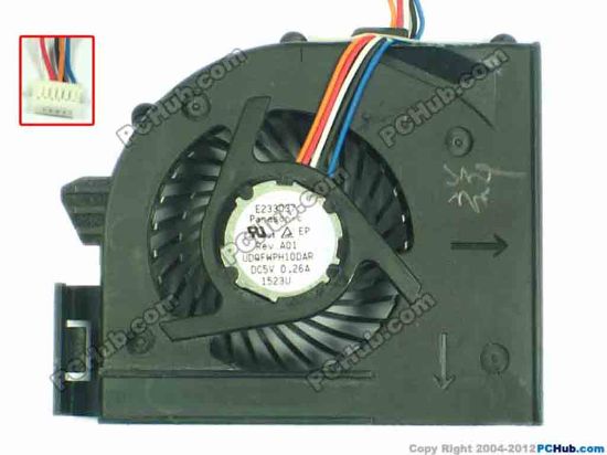 116529 Panasonic UDQFWPH10DAR Cooling Fan  5V 0.26A, Bare fan Panasonic UDQFWPH10DAR Cooling Fan  