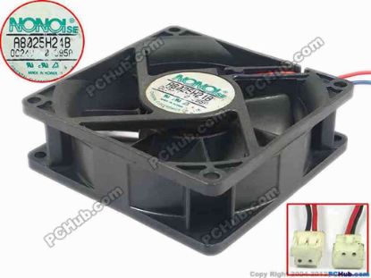 116581 NONOISE A8025H24B Server - Square Fan sq80x80x25, w150x2x2, 24V 0.095A NONOISE A8025H24B Server - Square Fan 