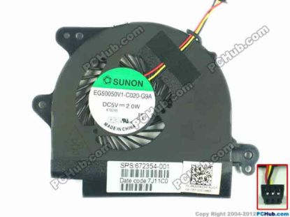 116647 SUNON EG50050V1-C020-G9A Cooling Fan  5V 2.0W, Bare fan SUNON EG50050V1-C020-G9A Cooling Fan