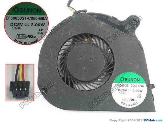 116663 SUNON EF50050S1-C060-G9A Cooling Fan  5V, Bare fan SUNON EF50050S1-C060-G9A Cooling Fan  tg