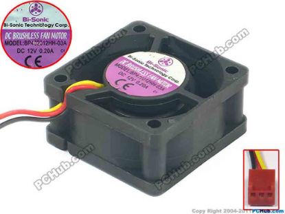 116845 Bi-Sonic BP402012HH-03A Server - Square Fan sq40x40x20, w180x3x3, 12V 0.20A Bi-Sonic BP402012HH-03A Server - Square Fan 