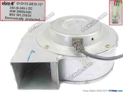 116910 ebm-papst G1G133-DE19-15 Server - Blower Fan bw180x170x82, 4-wire, 24V 45W ebm-papst G1G133-DE19-15 Server - Blower Fan