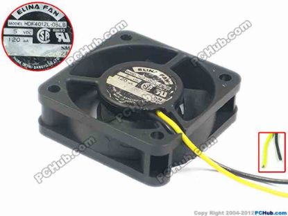 116924 ELINA FAN HDF4012L-05LB Server - Square Fan sq40x40x15, 2-wire, 5V 120mA ELINA FAN HDF4012L-05LB Server - Square Fan 