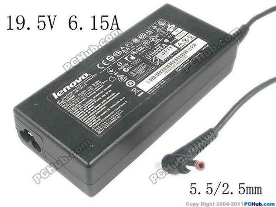 116959 Lenovo IdeaPad Y470 AC Adapter - NEW Original 19.5V 6.15A, 5.5/2.5mm, 3 Prong, New Lenovo IdeaPad Y470 AC Adapter - NEW Original This AC Adapter is for the use with IdeaPad Y470 Y480 Y570 Y580 Y480N Y400