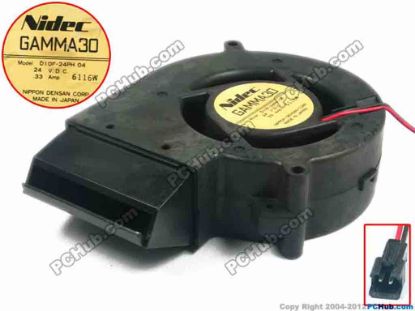 117021 Nidec D10F-24PH Server - Blower Fan GAMMA30, 04, bw97x97x33, 2-wire, 24V 0.33A Nidec D10F-24PH Server - Blower Fan 