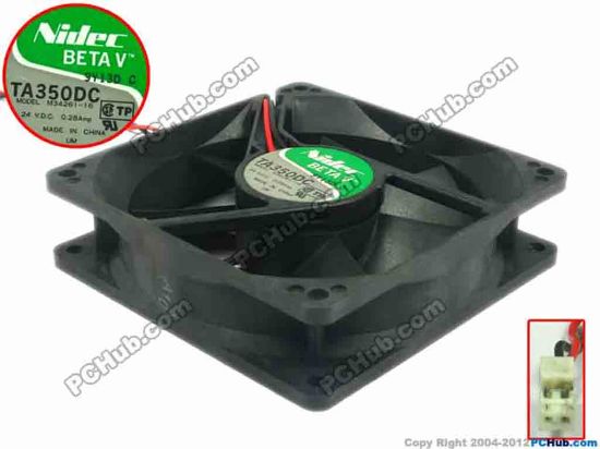 117022 Nidec M34261-16 Server - Square Fan TA350DC, sq92x92x25, 2-wire, 24V 0.28A Nidec M34261-16 Server - Square Fan