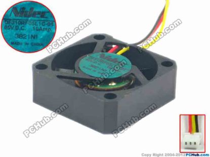 117044 Nidec DF310RF05L1C-01 Server - Square Fan sq30x30x10, 3-wire, 5V 0.10A Nidec DF310RF05L1C-01 Server - Square Fan 