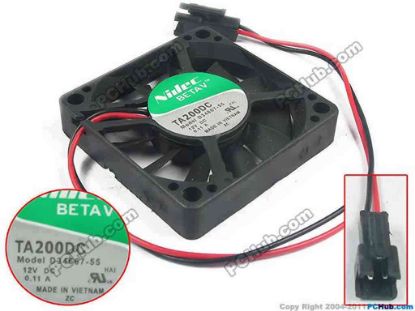 117067 Nidec D34667-55 Server - Square Fan TA200DC, HAI, sq50x50x10, w45x2x2, 12V 0.11A Nidec D34667-55 Server - Square Fan 