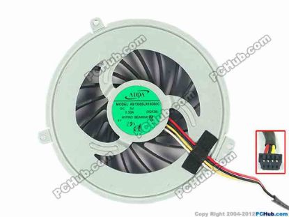 117128 ADDA AB13005UX18DB00 Cooling Fan  0QK3B, w130x4x4, 5V 0.5A, Bare fan ADDA AB13005UX18DB00 Cooling Fan  