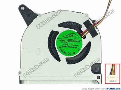 117129 ADDA AB5605HX-Q0B Cooling Fan  TUCANA, w50x4x4, 5V 0.30A, Bare fan ADDA AB5605HX-Q0B Cooling Fan  