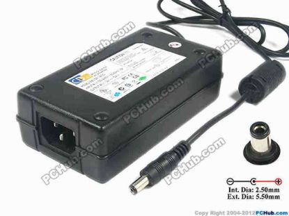 117170 PCH OEM Power AC Adapter 5V-12V 12V 5A, 5.5/2.5mm, C14, New PCH OEM Power AC Adapter 5V-12V 