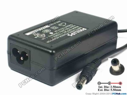 117171 Philips AC Power AC Adapter 5V-12V 12V 3A, 5.5/2.5mm, 3-Prong, New Philips AC Power AC Adapter 5V-12V 