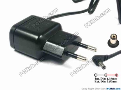 117178 Philips AC Power AC Adapter 5V-12V 6V 0.5A, 3.5/1.35mm, EU 2-Pin, New Philips AC Power AC Adapter 5V-12V