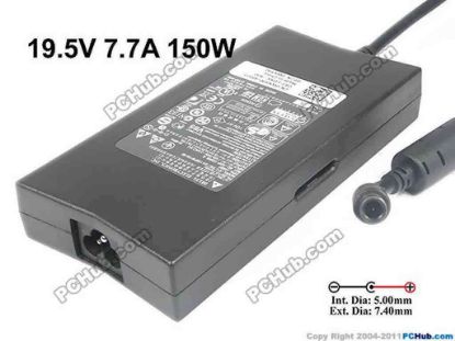 117225 Dell Alienware M14x AC Adapter - NEW Original 19.5V 7.7A, Barrel 7.4/5.0mm With Pin, 3-Prong Dell Alienware M14x AC Adapter - NEW Original 