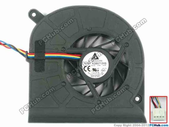117351 Delta Electronics KDB0712HB Cooling Fan  A102, 12V 0.45A, Bare fan Delta Electronics KDB0712HB Cooling Fan  