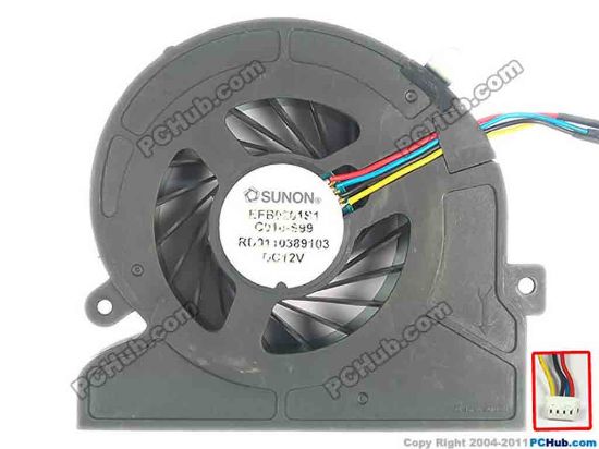 117389 SUNON EFB0201S1-C010-S99 Cooling Fan  12V, Bare fan, w30x4x4 SUNON EFB0201S1-C010-S99 Cooling Fan  