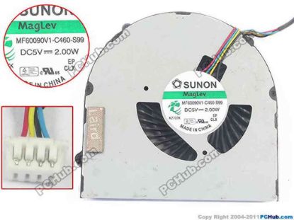 117390 SUNON MF60090V1-C460-S99 Cooling Fan  5V, 2.00W, Bare fan SUNON MF60090V1-C460-S99 Cooling Fan  