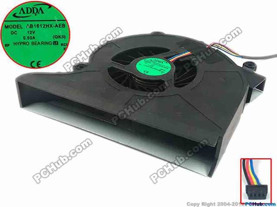 117430 ADDA AB1612HX-AEB Server - Blower Fan QK3, w140x4x4, 12V 0.50A ADDA AB1612HX-AEB Server - Blower Fan