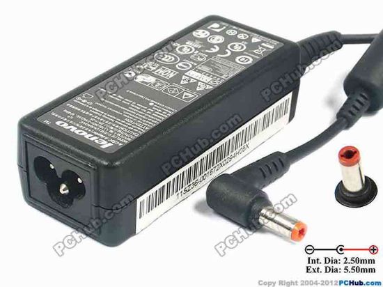 117441 Lenovo Common Item (Lenovo) AC Adapter- Laptop 20V  2.0A, 5.5/2.5mm, 3-Prong Lenovo Common Item (Lenovo) AC Adapter- Laptop 