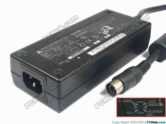 117442 Delta Electronics ADP-62AB AC Adapter- Laptop 12.2V 3.0A, 3.5V 8.0A, 7-Pin Din, C14 Delta Electronics ADP-62AB AC Adapter- Laptop 