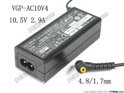 117500 Sony Vaio VPCX Series AC Adapter - NEW Original 10.5V 2.9A, 4.8/1.7mm, 2-Prong, New Sony Vaio VPCX Series AC Adapter - NEW Original 