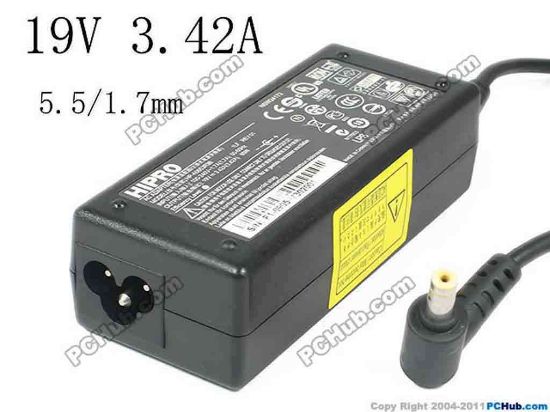 117522 Acer Aspire ONE D725 Series AC Adapter - NEW Original 19V 3.42A, 5.5/1.7mm, 3-Prong Acer Aspire ONE D725 Series AC Adapter - NEW Original 