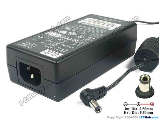 117576 Cisco AA25480L AC Adapter- Laptop 48V 0.38A, Barrel 5.5/2.5mm, IEC C14 Cisco AA25480L AC Adapter- Laptop 