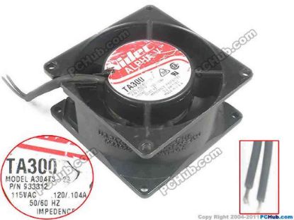 117815 Nidec A30473-20 Server - Square Fan TA300, sq80x80x38, 2-wire, 115V 0.120A Nidec A30473-20 Server - Square Fan 