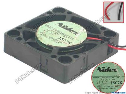117824 Nidec D04X-24JH Server - Square Fan 07S, sq40x40x10, 2-wire, 24V 0.06A Nidec D04X-24JH Server - Square Fan 