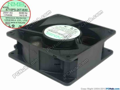 118008 NMB-MAT / Minebea 4715PS-20T-B30 Server - Square Fan B00, sq120x120x38, 2pin, 200V 14W NMB-MAT / Minebea 4715PS-20T-B30 Server - Square Fan 
