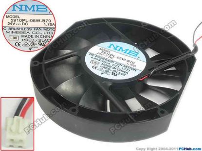 118013 NMB-MAT / Minebea 5910PL-05W-B70 Server - Round Fan L00, dia170x150x25, 2-wire, 24V 1.70A NMB-MAT / Minebea 5910PL-05W-B70 Server - Round Fan 