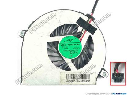 118442 ADDA AB7405HX-JEB Cooling Fan  CWSX1, 5V 0.50A, Bare fan ADDA AB7405HX-JEB Cooling Fan  