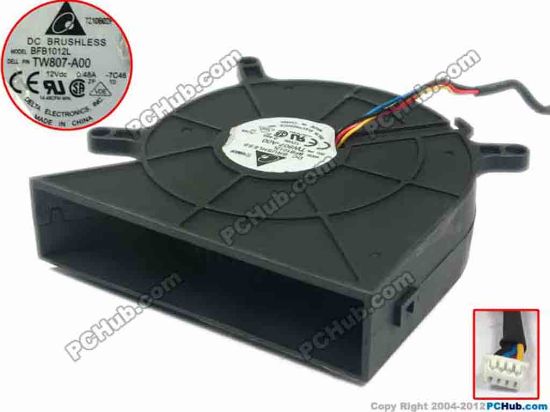118456 Delta Electronics BFB1012L Cooling Fan  7C46, 12V 0.48A, Bare fan Delta Electronics BFB1012L Cooling Fan