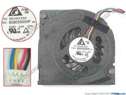 118458 Delta Electronics BSB05505HP Cooling Fan  CT02, 5V 0.40A, Bare fan Delta Electronics BSB05505HP Cooling Fan  40