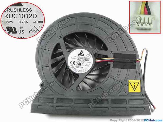 118475 Delta Electronics KUC1012D Cooling Fan  AH88, 12V 0.75A, Bare fan Delta Electronics KUC1012D Cooling Fan  