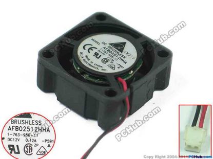118507 Delta Electronics AFB02512HHA Server - Square Fan P591, sq25x25x10, w40x2x2, 12V 0.12A Delta Electronics AFB02512HHA Server - Square Fan 