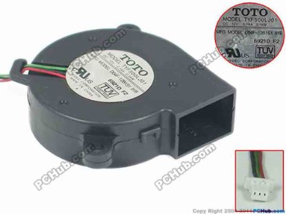 118571 TOTO D04F-12B1S1 Server - Blower Fan 01B, TYF500LJ01, 3-wire, 12V 0.18A TOTO D04F-12B1S1 Server - Blower Fan 