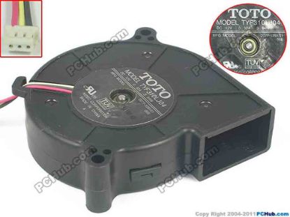118575 TOTO D07F-12B1S1 Server - Blower Fan TYF310LJ04, 06B, bw70x70x20, 3-wire, 12V 0.32A TOTO D07F-12B1S1 Server - Blower Fan