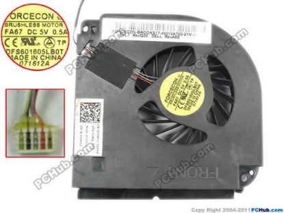 119384 Forcecon DFS601605LB0T Cooling Fan  FA67, 5V 0.5A, Bare fan Forcecon DFS601605LB0T Cooling Fan  