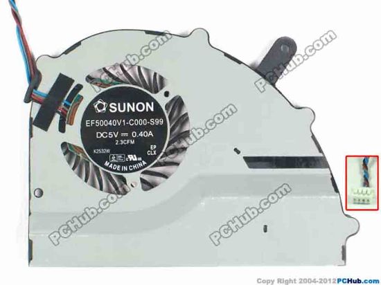 119392 SUNON EF50040V1-C000-S99 Cooling Fan  5V 0.40A, Bare fan SUNON EF50040V1-C000-S99 Cooling Fan  