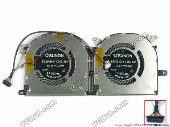 119396 SUNON EG50040V1-C06C-S9A Cooling Fan  5V 2.00W, Bare fan SUNON EG50040V1-C06C-S9A Cooling Fan