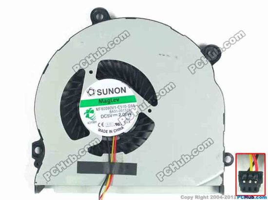 119399 SUNON MF60090V1-C510-G9A Cooling Fan  5V 2.00W, Bare fan SUNON MF60090V1-C510-G9A Cooling Fan  <span style="font-size: 13.3333330154419px;">Samsung NP350E7C NP365E5C</span>