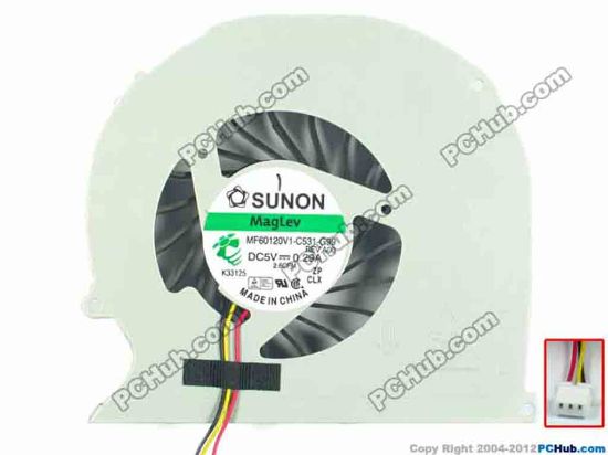 119400 SUNON MF60120V1-C531-G99 Cooling Fan  DC 5V 0.29A, Bare fan SUNON MF60120V1-C531-G99 Cooling Fan  <span style='font: bold 14px/22px tahoma, arial, "hiragino sans gb", 宋体, sans-serif; text-align: left; color: #ff0000; text-transform: none; text-indent: 5px; letter-spacing: normal; word-spacing: 0px; float: none; display: inline !important; white-space: nowrap; orphans: 2; widows: 2; font-size-adjust: none; font-stretch: normal; background-color: #ffffff; -webkit-text-size-adjust: auto; -webkit-text-stroke-width: 0px;'>全新原装DELL戴尔 15R 5520 5525 7520 VOSTRO 3560笔记本风扇</span>