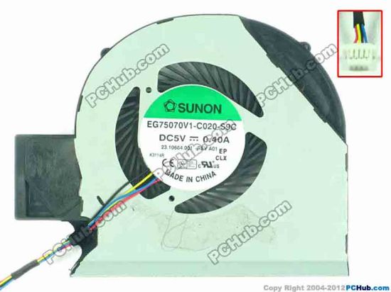119434 SUNON EG75070V1-C020-S9C Cooling Fan  w20x4x4, 5V 0.40A, Bare fan SUNON EG75070V1-C020-S9C Cooling Fan  