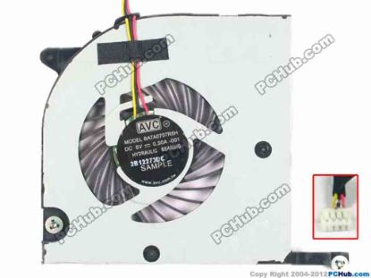 119461 Lenovo IdeaPad U510 Cooling Fan  -001, w60x3x4, 5V 0.50A, Bare fan Lenovo IdeaPad U510 Cooling Fan  