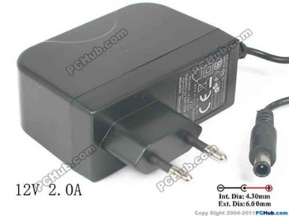 119583 LG ADS-24S-12 AC Adapter - NEW Original 12V 2A, 6.0/4.3mm Tip With Pin, EU 2-Pin Plug LG ADS-24S-12 AC Adapter - NEW Original 