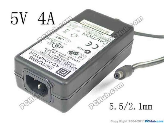 119608 PHIHONG PSA31U-050 AC Adapter- Laptop 5V 4A, Barrel 5.5/2.1mm, IEC C14 PHIHONG PSA31U-050 AC Adapter- Laptop 
